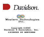 Davidson Startup Screen - Math Blaster: Episode One (USA)