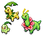 Chikorita, Bayleef & Meganium - Pokémon Ranger 3: Guardian Signs