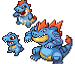 Totodile, Croconaw & Feraligatr - Pokémon Ranger 3: Guardian Signs