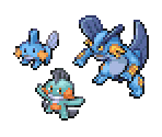 Mudkip, Marshtomp & Swampert - Pokémon Ranger 3: Guardian Signs