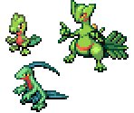 Treecko, Grovyle & Sceptile - Pokémon Ranger 3: Guardian Signs