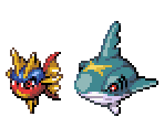 Carvanha & Sharpedo - Pokémon Ranger 3: Guardian Signs