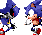 Sonic Vs Metal Sonic (Sonic CD Cover Art Pose, Sonic CD-Style) - Sonic the Hedgehog Customs