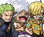 #4365 - Luffy & Zoro & Sanji - Unpredictable Future Island - One Piece: Treasure Cruise