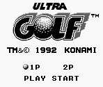 Title Screen - Ultra Golf / Konami Golf / Konamic Golf