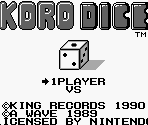 Title Screen - Koro Dice (JPN)