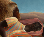 Paintings - Sleeping Gypsy - Pixel Puzzles