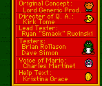 Credits - Mario's Game Gallery / Mario's FUNdamentals