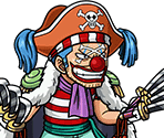 #3487 - Buggy - Battle at Orange Town - One Piece: Treasure Cruise