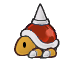 Red Spike Buzzy - Paper Mario: The Thousand-Year Door