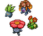 Oddish, Gloom, Vileplume & Bellossom - Pokémon Ranger 3: Guardian Signs