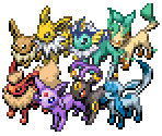 Eevee, Vaporeon, Jolteon, Flareon, Espeon, Umbreon, Leafeon & Glaceon - Pokémon Ranger 3: Guardian Signs