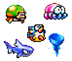Lily Pad Lagoon Enemies - The Legendary Starfy 2 (JPN)