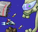 Space Adventure Mini Game - Bomberman Jetters: Densetsu no Bomberman (JPN)