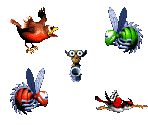Flying Enemies - Donkey Kong Country 3: Dixie Kong's Double Trouble