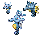 Horsea, Seadra & Kingdra - Pokémon Ranger 3: Guardian Signs