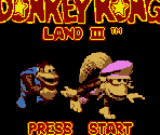 SGB Border & Title Screen - Donkey Kong Land III