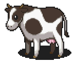 Cow (Black & White) - Pururun! Shizuku-chan - Meiro no Mori no Doubutsu-tachi