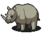 Rhino - Pururun! Shizuku-chan - Meiro no Mori no Doubutsu-tachi