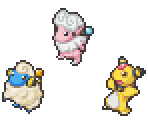Mareep, Flaaffy & Ampharos - Pokémon Conquest