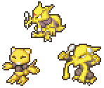 Abra, Kadabra & Alakazam - Pokémon Conquest