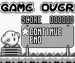 Game Over Screen - Kirby's Block Ball