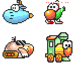 Yoshi Transformations - Super Mario Advance 3: Yoshi's Island