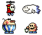 Various Enemies - Super Mario World 2: Yoshi's Island