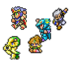 In-Battle Characters - Final Fantasy 4 Advance