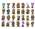 Playable Characters (Overworld) - Bahamut Lagoon (JPN)