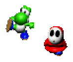Yoshi and Shy Guy (Unused) - Simple DS Series Vol. 44: The Gal Mahjong