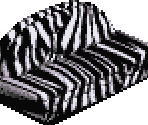 Zebra Faux-Fur Sofa - The Urbz: Sims in the City