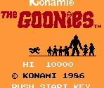 Title Screen, HUD and Game Over Screen - The Goonies (JPN)