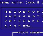 Name Entry + Font - Formula One: Built To Win (USA)