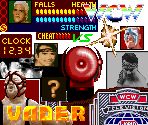 Menu Elements + Fonts - WCW SuperBrawl Wrestling (USA)