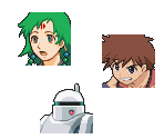 Character Faces - Zoids Saga DS: Legend of Arcadia