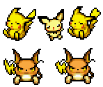 Pichu, Pikachu & Raichu - Pokémon Mystery Dungeon: Explorers of Time / Darkness