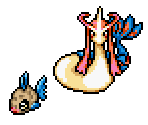 Feebas & Milotic - Pokémon Mystery Dungeon: Explorers of Time / Darkness