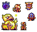 Overworld Characters - Final Fantasy 4 Advance