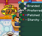 Shop Screen - Mario & Luigi: Partners in Time