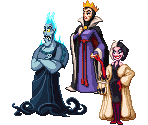 Queen Grimhilde, Hades, and Cruella de Vil - Epic Mickey: Power of Illusion
