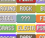 Type / Condition Icons - Pokémon Ruby / Sapphire