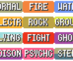 Type / Status Icons - Pokémon FireRed / LeafGreen