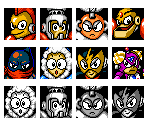 Mega Man 1 & Powered Up Robot Master Mugshots - Mega Man Customs