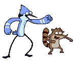Title Screen - Regular Show: Mordecai and Rigby in 8-Bit Land