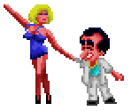 Larry dancing with Fawn - Leisure Suit Larry in the Land of the Lounge Lizards (VGA)