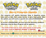 Pokémon Ruby & Sapphire Berry Program Update - Interactive Multi-Game Demo Discs
