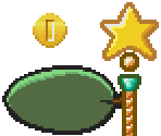 Star Rod, Coin, & Leaf - Paper Mario