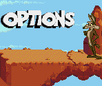 Options Screen - Desert Demolition Starring Road Runner & Wile E. Coyote