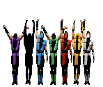 Scorpion, Sub-Zero, Reptile, Rain, Ermac, Smoke, & Noob Saibot - Mortal Kombat Advance
